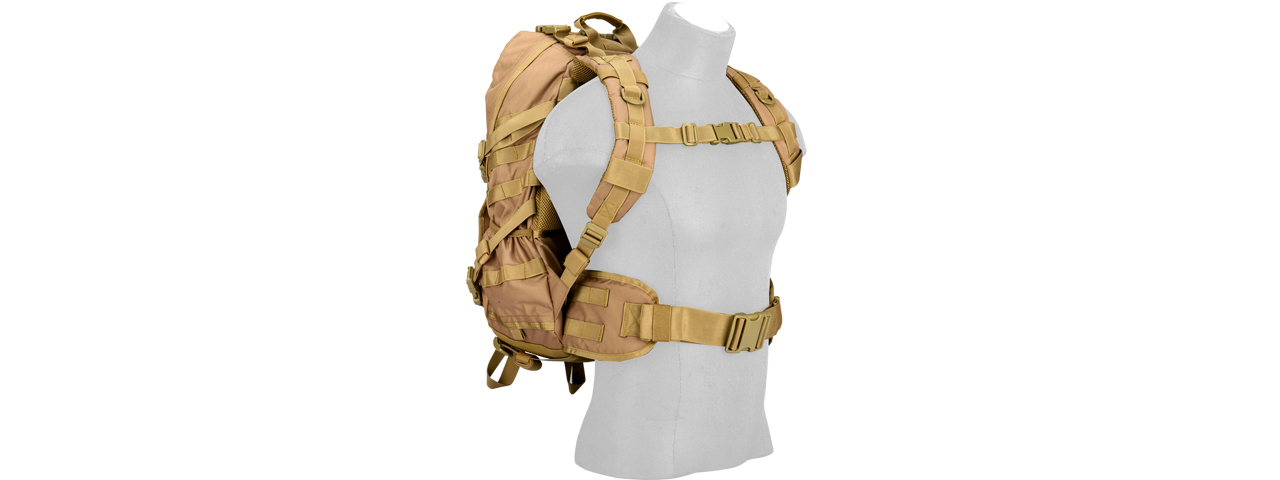 CA-353KN 600D NYLON EDC FAST MOLLE BACKPACK (KHAKI)