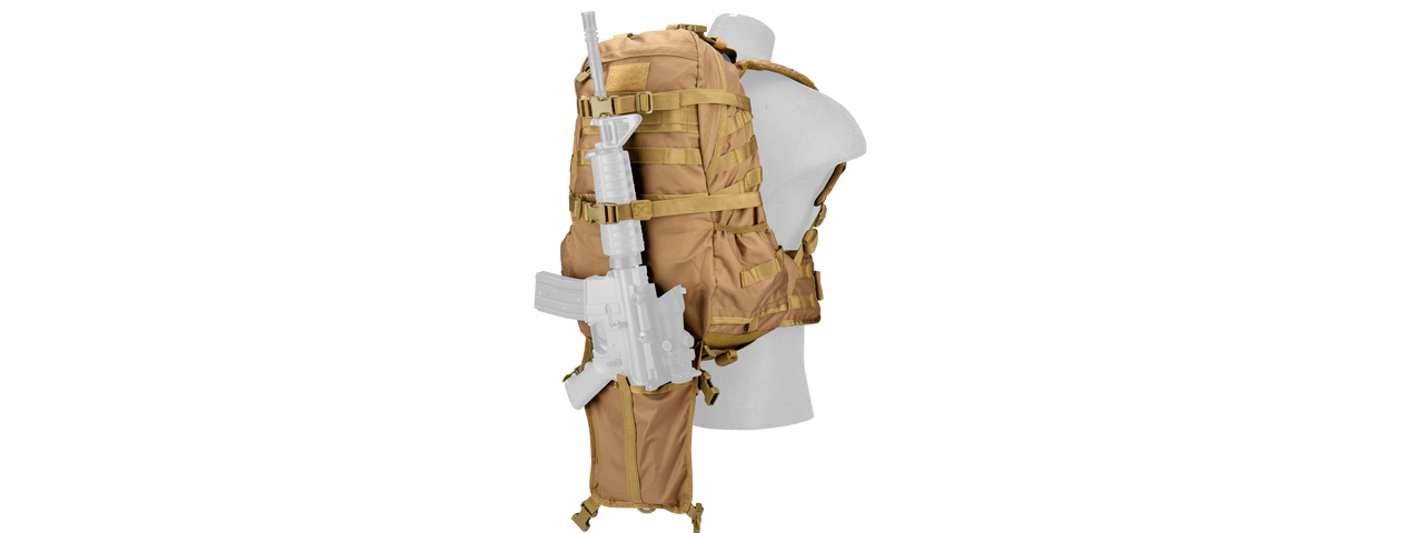 CA-353KN 600D NYLON EDC FAST MOLLE BACKPACK (KHAKI) - Click Image to Close