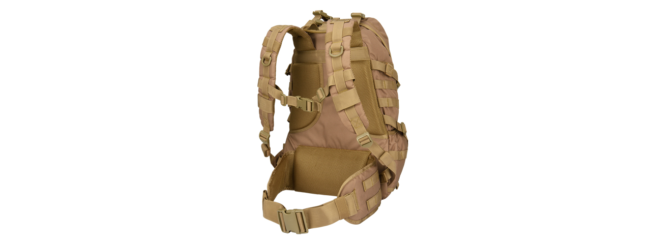 CA-353KN 600D NYLON EDC FAST MOLLE BACKPACK (KHAKI) - Click Image to Close