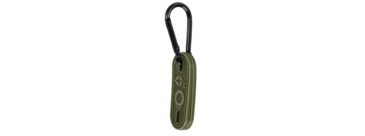 CA-5006 2-PIECE "O" BLOOD TYPE TAGS WITH CARABINER (OD GREEN)