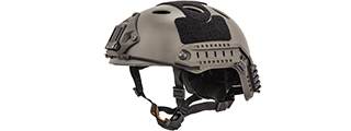 Lancer Tactical PJ Airsoft Helmet w/ Side Rails [MD/LG] (FOLIAGE GRAY)