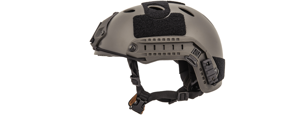 Lancer Tactical PJ Airsoft Helmet w/ Side Rails [MD/LG] (FOLIAGE GRAY)