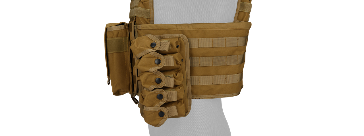 CA-8257DT Lancer Tactical Molle AK Tactical Vest (DE) - Click Image to Close
