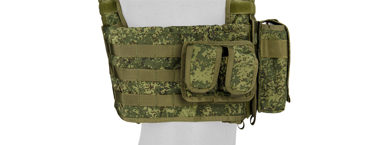 CA-8257FL Lancer Tactical Molle AK Tactical Vest (Digital Flora) - Click Image to Close