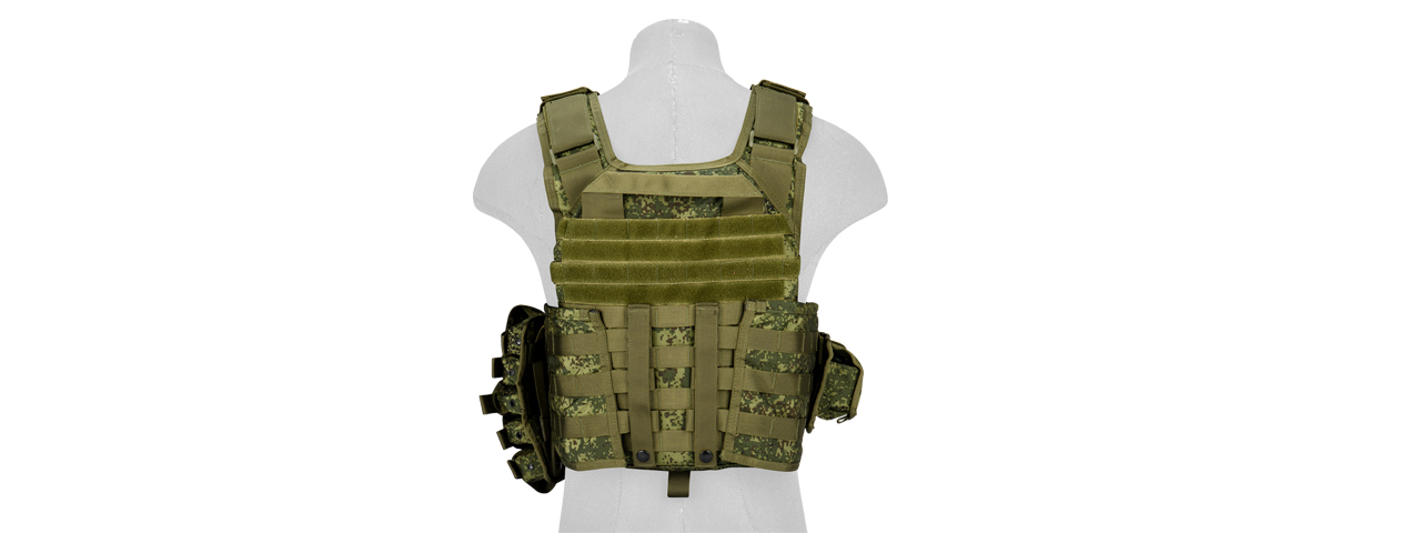 CA-8257FL Lancer Tactical Molle AK Tactical Vest (Digital Flora) - Click Image to Close