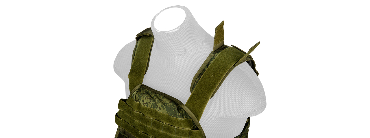 CA-8257FL Lancer Tactical Molle AK Tactical Vest (Digital Flora) - Click Image to Close