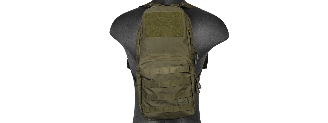 Lancer Tactical 600D Nylon Airsoft Molle Hydration Backpack (Color: OD Green) - Click Image to Close