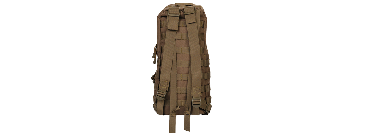 Lancer Tactical 600D Nylon Airsoft Molle Hydration Backpack (Color: Khaki) - Click Image to Close