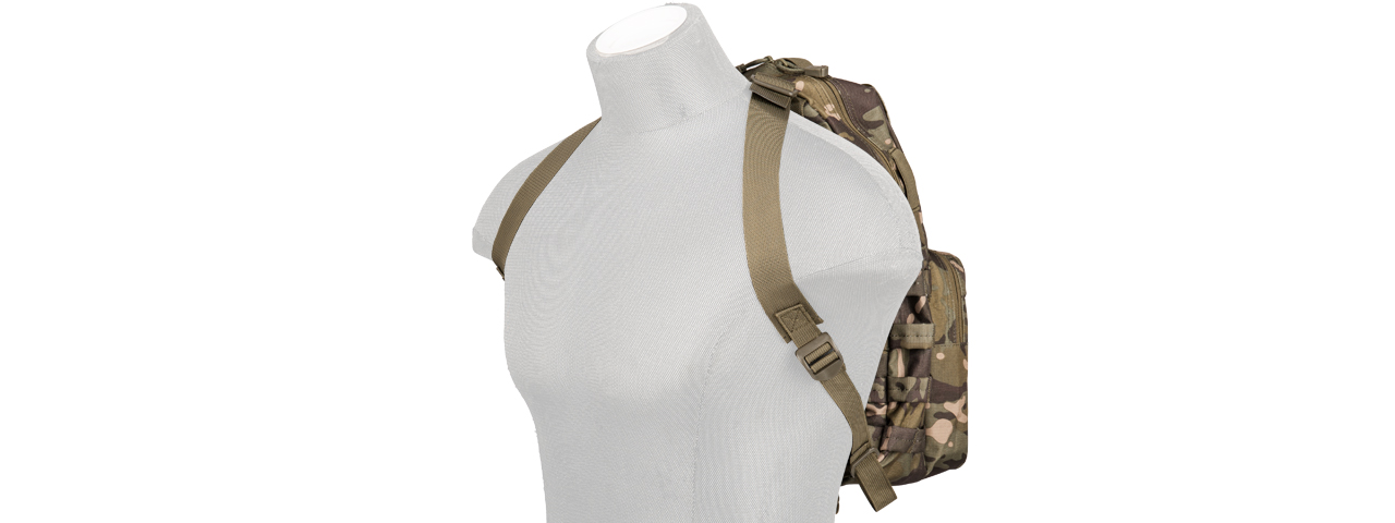 Lancer Tactical 600D Nylon Airsoft Molle Hydration Backpack (Color: Camo Tropic) - Click Image to Close