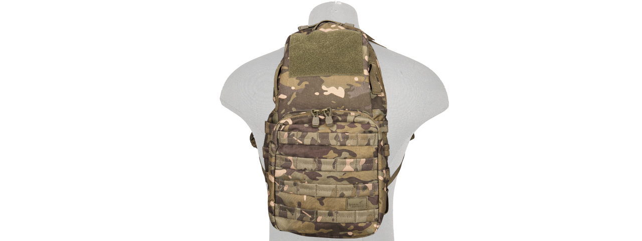 Lancer Tactical 600D Nylon Airsoft Molle Hydration Backpack (Color: Camo Tropic)