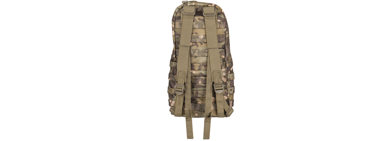 Lancer Tactical 600D Nylon Airsoft Molle Hydration Backpack (Color: Camo Tropic)