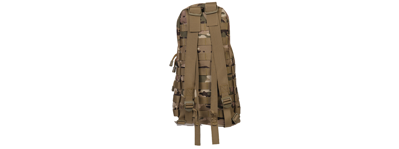 Lancer Tactical 600D Nylon Airsoft Molle Hydration Backpack (Color: Camo) - Click Image to Close