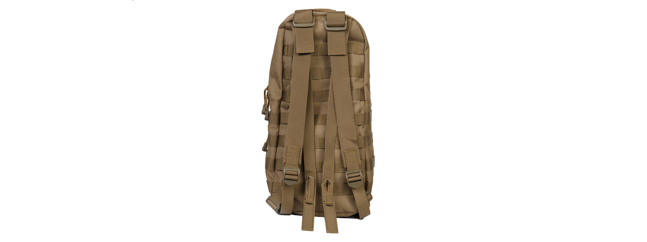 Lancer Tactical 600D Nylon Airsoft Molle Hydration Backpack (Color: Tan) - Click Image to Close