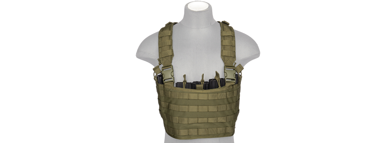 CA-882G LIGHTWEIGHT CHEST RIG W/ CONCEALED MAGAZINE POUCH (OD GREEN)