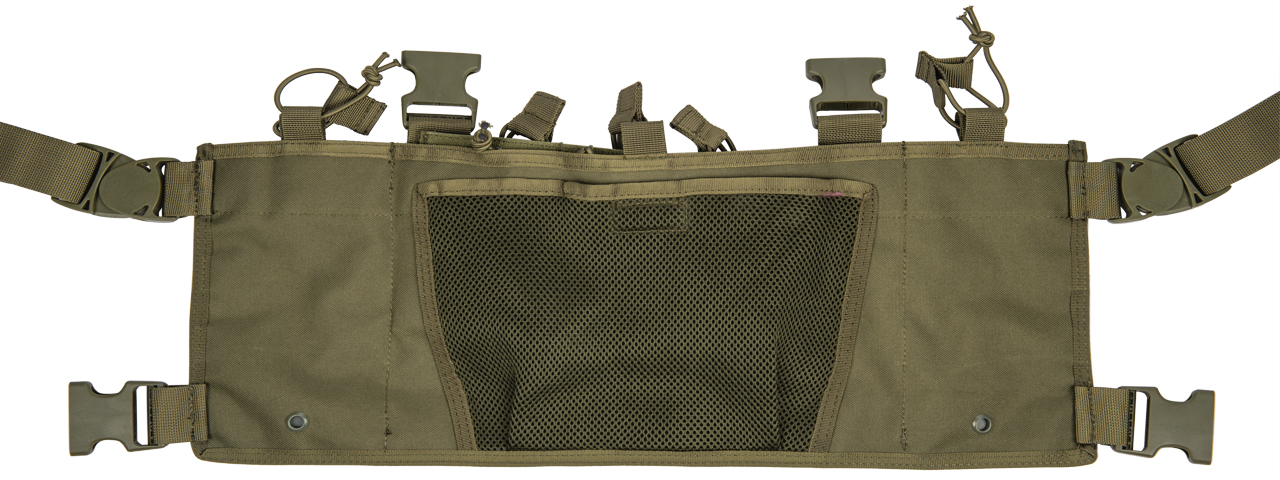 CA-882G LIGHTWEIGHT CHEST RIG W/ CONCEALED MAGAZINE POUCH (OD GREEN ...