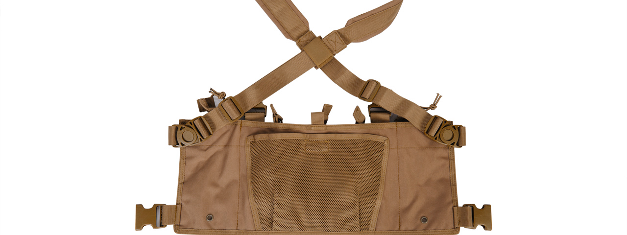 CA-882K LIGHTWEIGHT CHEST RIG W/ CONCEALED MAGAZINE POUCH (KHAKI)