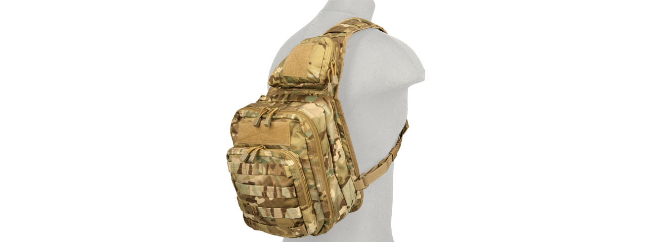 Lancer Tactical Airsoft Messenger Utility Shoulder Bag (Color: Camo) - Click Image to Close