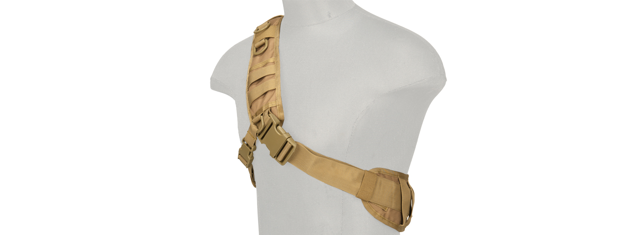 Lancer Tactical Airsoft Messenger Utility Shoulder Bag (Color: Coyote Brown) - Click Image to Close