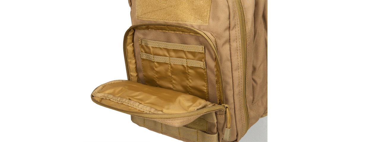 Lancer Tactical Airsoft Messenger Utility Shoulder Bag (Color: Coyote Brown) - Click Image to Close