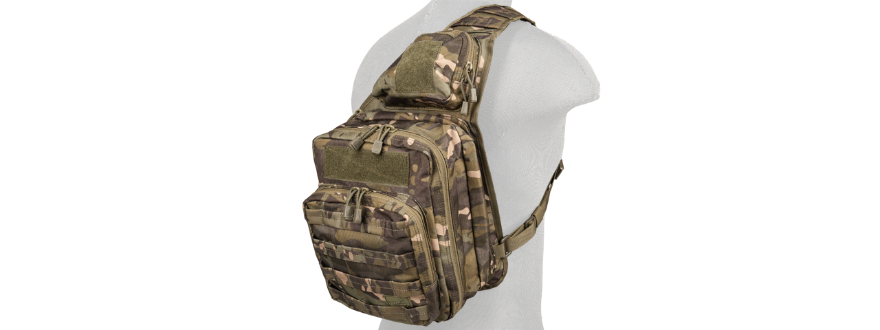 Lancer Tactical Airsoft Messenger Utility Shoulder Bag (Color: Camo Tropic)