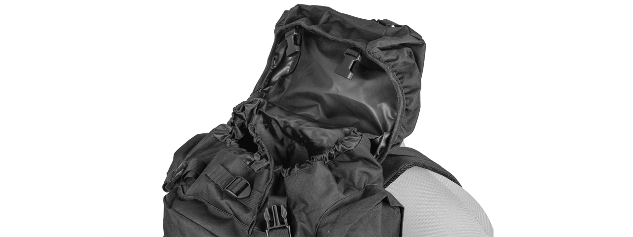 CA-L108B 65L WATERPROOF OUTDOOR TRAIL BACKPACK (BK) - Click Image to Close