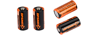 OPSMEN CR123A 4-PACK HIGH PERFORMANCE LITHIUM BATTERIES