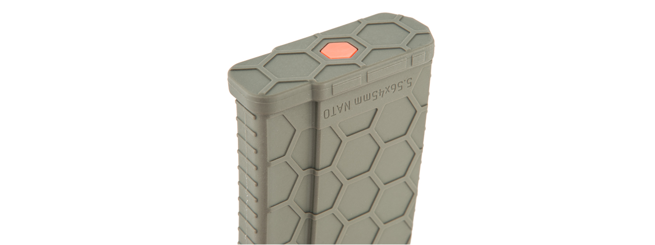 DYTAC HEXMAG LICENSED AIRSOFT 120RD MIDCAP MAGAZINE - OD GREEN - Click Image to Close