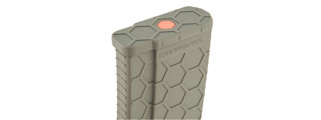 DYTAC HEXMAG LICENSED AIRSOFT 120RD MIDCAP MAGAZINE - OD GREEN