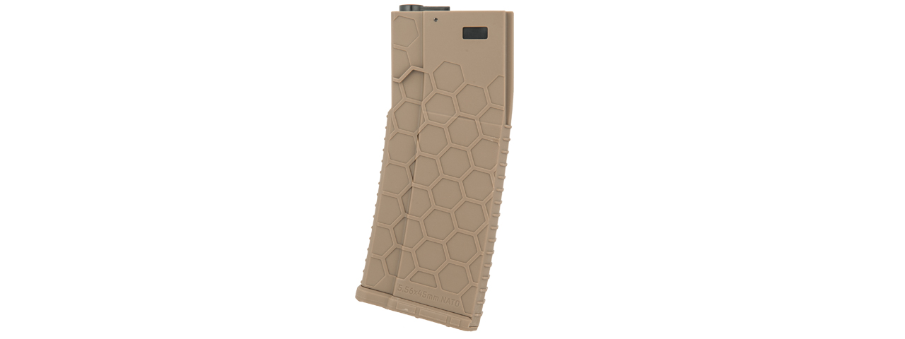 DYTAC HEXMAG AIRSOFT 120RDS MAGAZINES FOR M4 AEGS 5 PACK - TAN