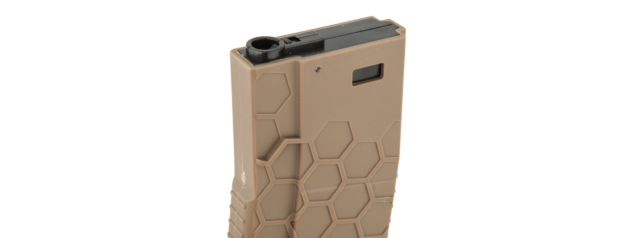 DYTAC HEXMAG AIRSOFT 120RDS MAGAZINES FOR M4 AEGS 5 PACK - TAN