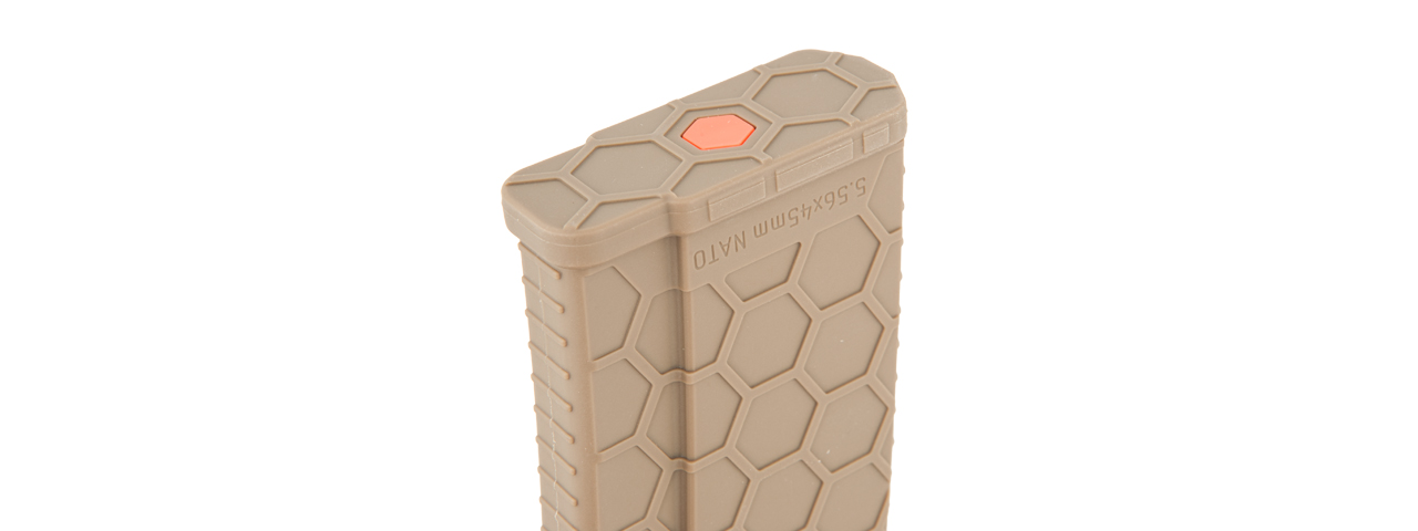 DYTAC HEXMAG AIRSOFT 120RDS MAGAZINES FOR M4 AEGS 5 PACK - TAN