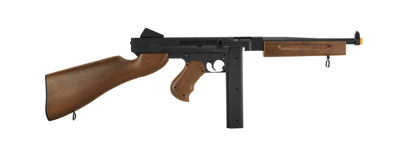 WELL D98W M1A1 WWII SUBMACHINE GUN AEG (FAUX WOOD) - Click Image to Close