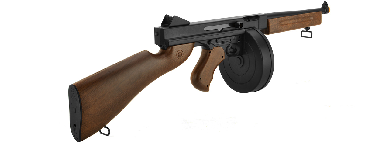 WELL D98W M1A1 WWII SUBMACHINE GUN AEG (FAUX WOOD) - Click Image to Close