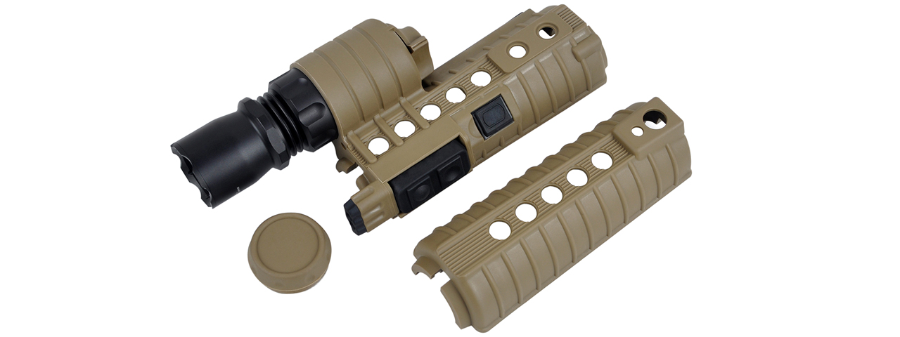 ELEMENT M4A1 M500A LITHIUM POWERED FLASHLIGHT SYSTEM - DARK EARTH - Click Image to Close
