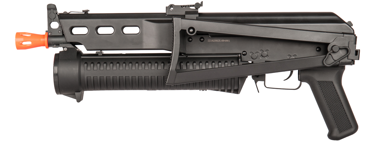 GOLDEN EAGLE AIRSOFT PP-19 BIZON SMG AEG W SIDE FOLDING STOCK - BLACK - Click Image to Close