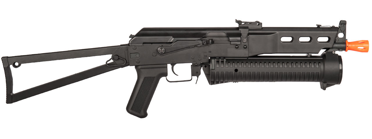 GOLDEN EAGLE AIRSOFT PP-19 BIZON SMG AEG W SIDE FOLDING STOCK - BLACK - Click Image to Close