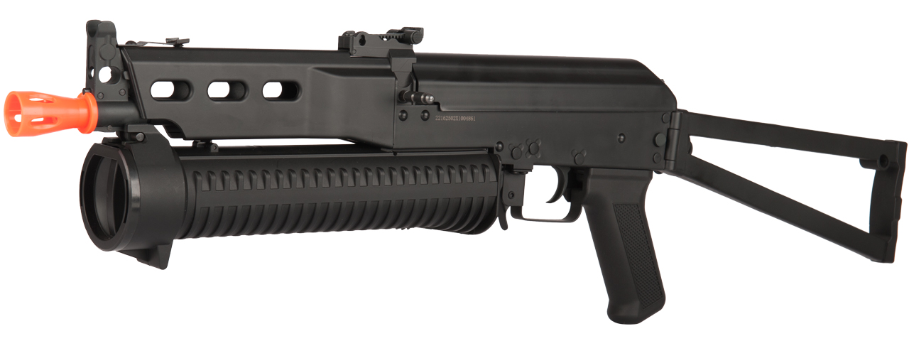 GOLDEN EAGLE AIRSOFT PP-19 BIZON SMG AEG W SIDE FOLDING STOCK - BLACK - Click Image to Close