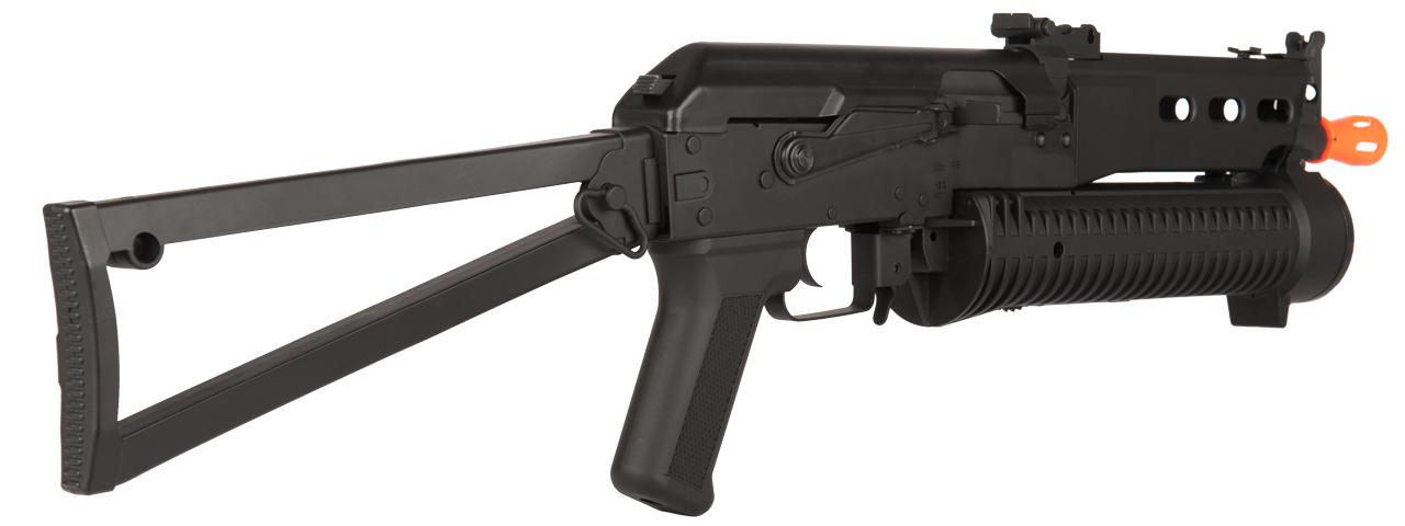 GOLDEN EAGLE AIRSOFT PP-19 BIZON SMG AEG W SIDE FOLDING STOCK - BLACK - Click Image to Close