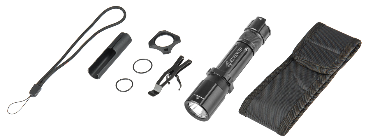 FAST501-BK TACTICAL 1000-LUMEN STROBE FLASHLIGHT (BLACK) - Click Image to Close