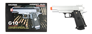 G10S METAL SPRING POWERED PISTOL (SILVER)