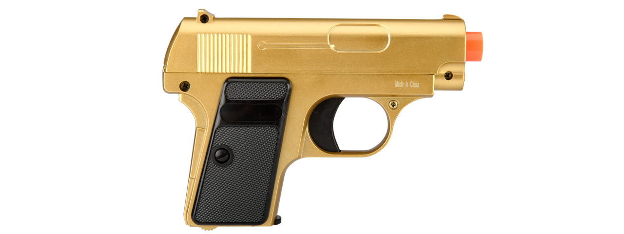 G1G Compact Spring Vest Pocket Airsoft Pistol (Gold) - Click Image to Close