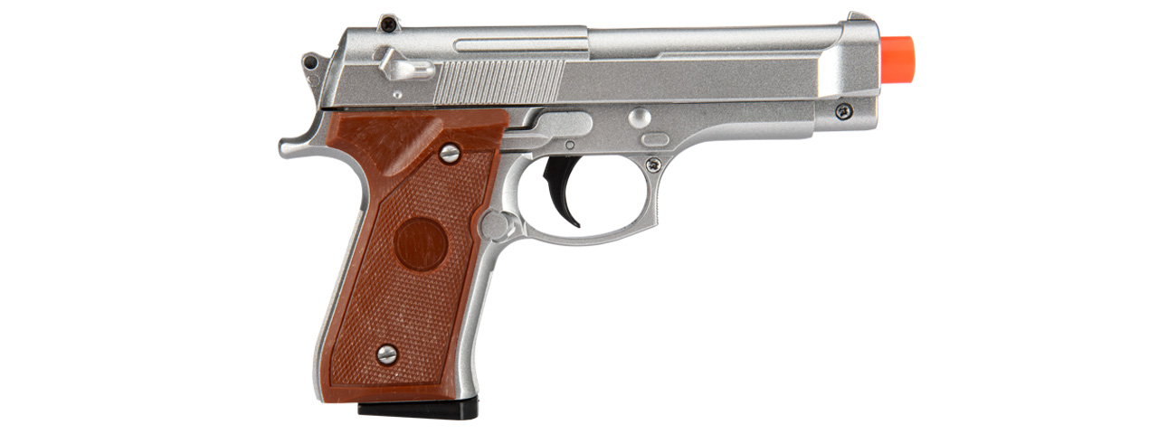 G22MS Metal Spring-Loaded Pistol (Silver)