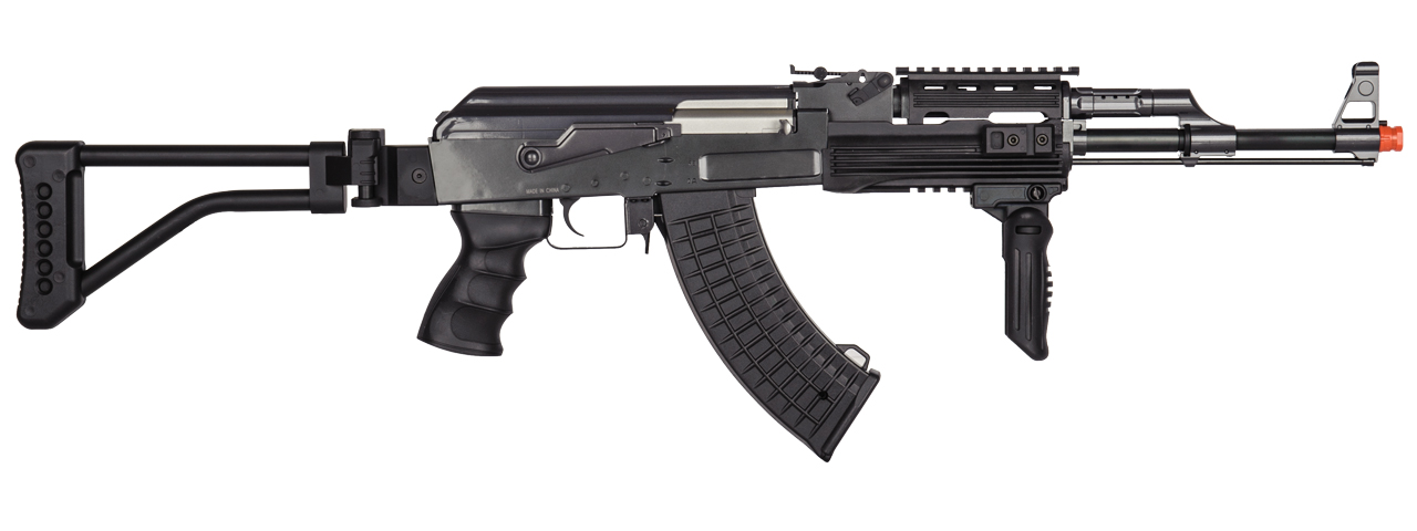 JG0515MG TACTICAL VERSION JING GONG AK47 AEG AIRSOFT RIFLE (BLACK) - Click Image to Close