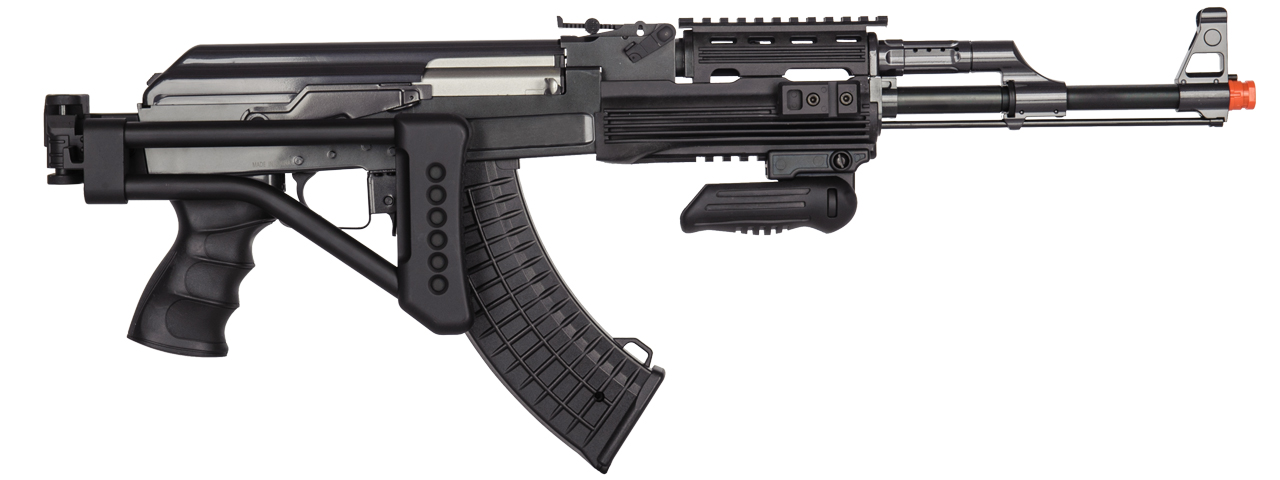 JG0515MG TACTICAL VERSION JING GONG AK47 AEG AIRSOFT RIFLE (BLACK)