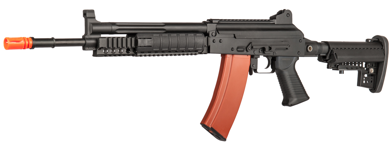 JG AK74 EBB METAL RIS AEG RIFLE - BLACK/TAN