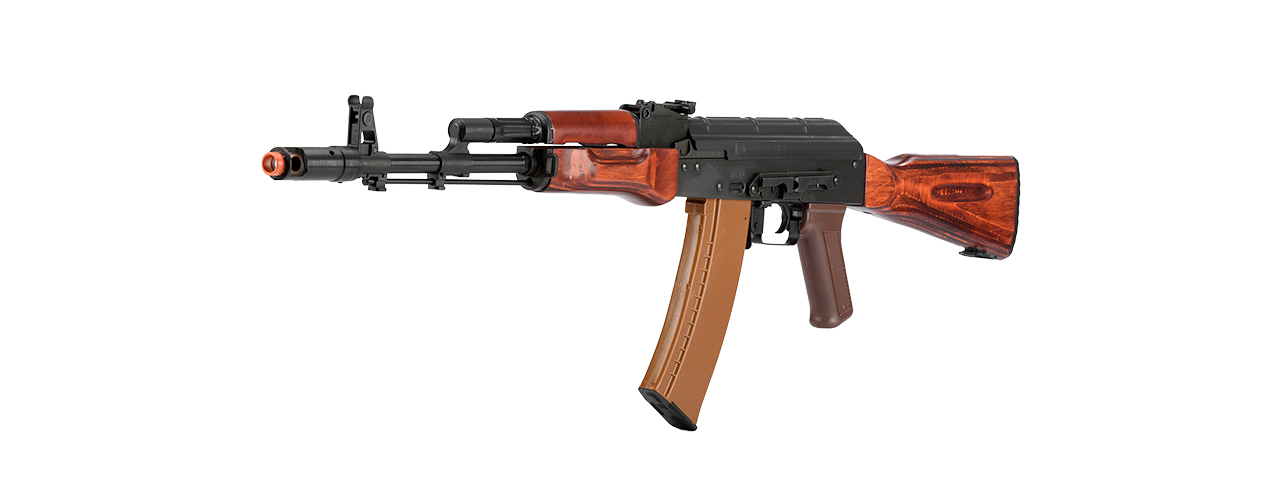 LCT-LCK74-AEG Full Steel AK74 Airsoft AEG Assault Rifle (Black / Wood) - Click Image to Close