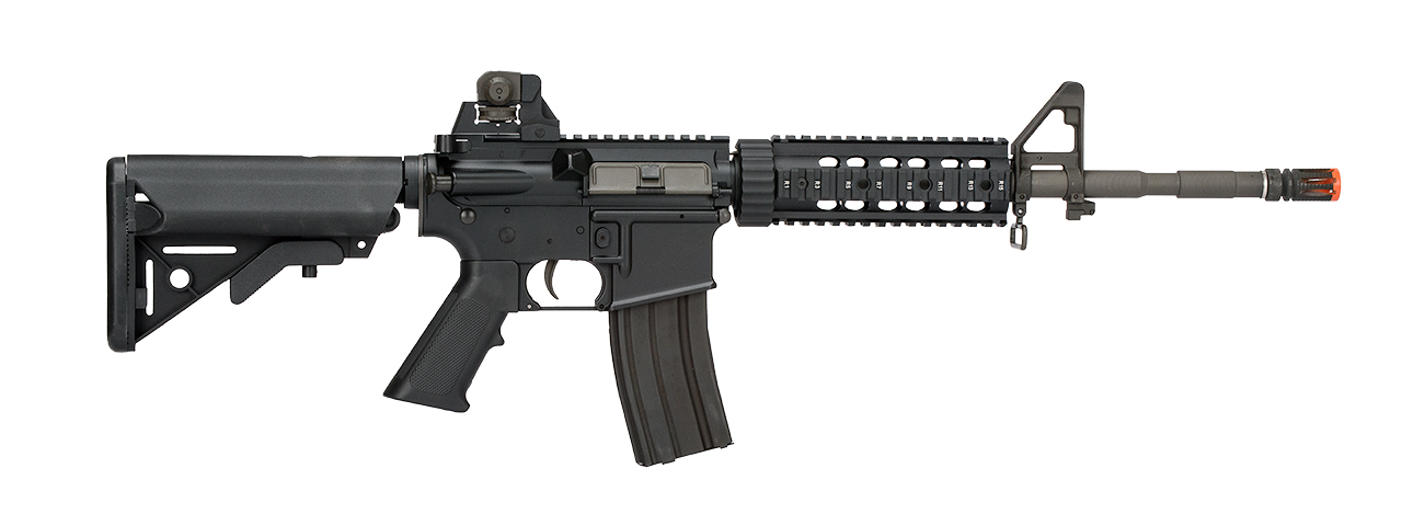 LCT-LR4-RIS7 LCT Airsoft Full Steel M4 EBB AEG Rifle w/ Quad Rail (Black)