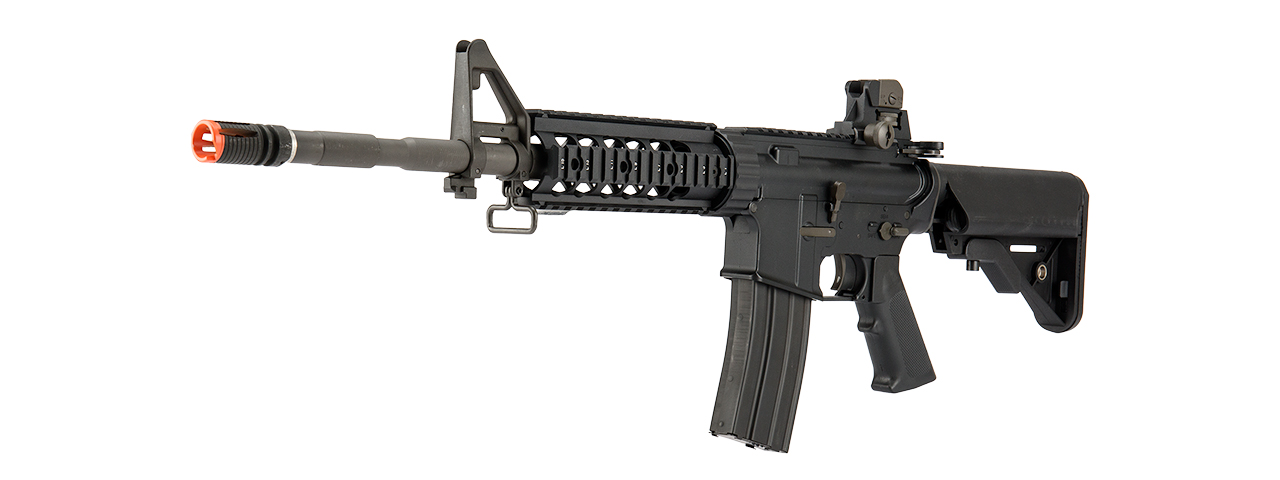 LCT-LR4-RIS7 LCT Airsoft Full Steel M4 EBB AEG Rifle w/ Quad Rail (Black) - Click Image to Close