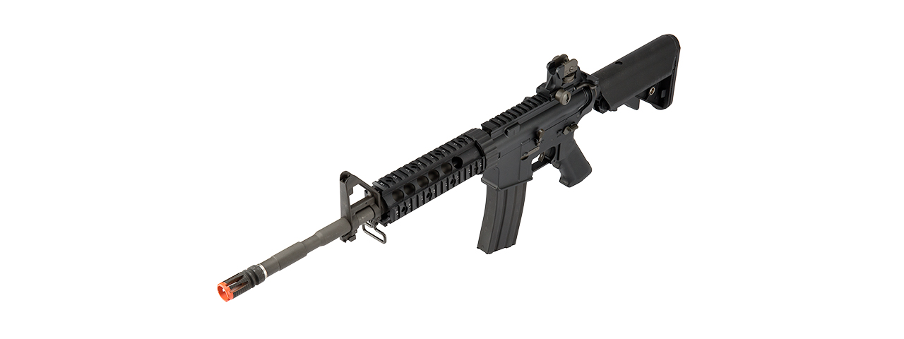 LCT-LR4-RIS7 LCT Airsoft Full Steel M4 EBB AEG Rifle w/ Quad Rail (Black)