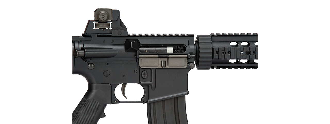 LCT-LR4-RIS7 LCT Airsoft Full Steel M4 EBB AEG Rifle w/ Quad Rail (Black) - Click Image to Close